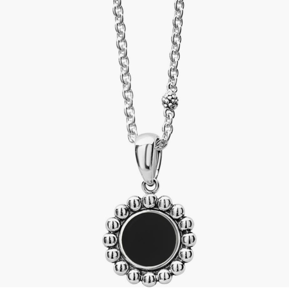 Lagos Maya Onyx Circle Pendant Necklace - Picture 1 of 11